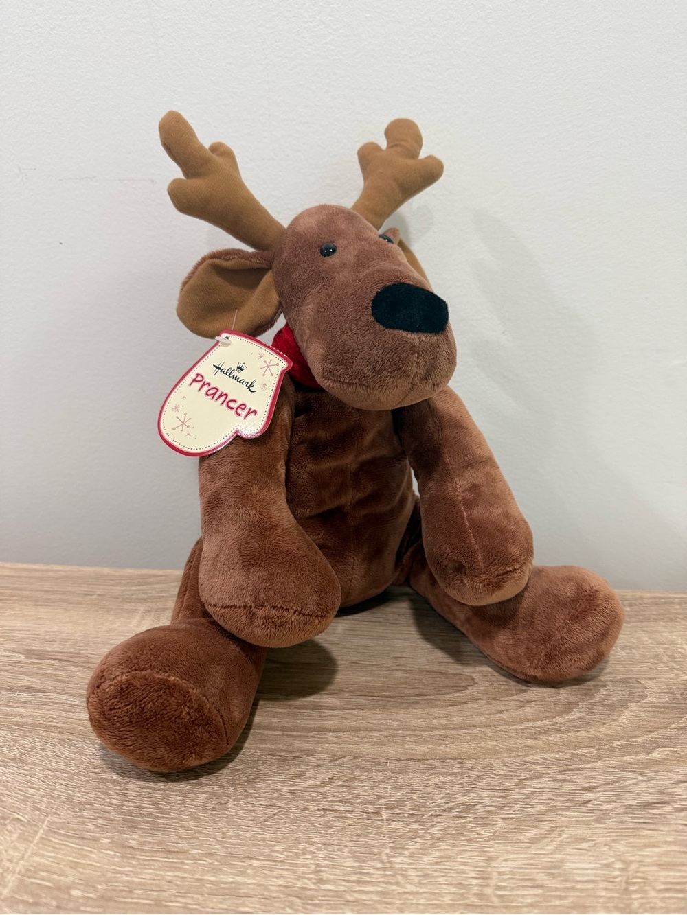 Vintage Hallmark Prancer Reindeer Plush 16" Christmas Floppy Laying Stuffed Toy